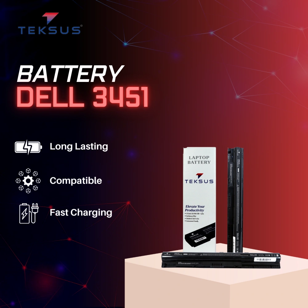 Teksus Laptop Battery Compatible For Dell 3451 4C view 4